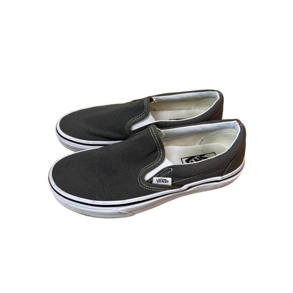 Vans Sneakers Slip On Unisex Men 5.5 Womens 7 Solid Gray Canvas Shoes - Picture 5 of 13
